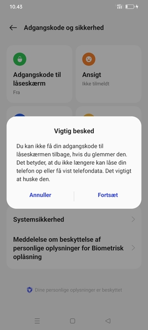 Vælg Fortsæt