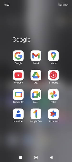 Vælg Gmail