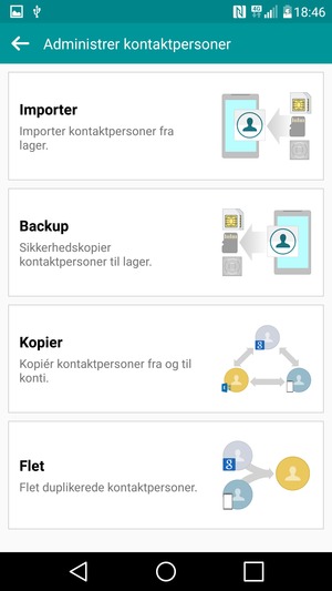 Vælg Importer