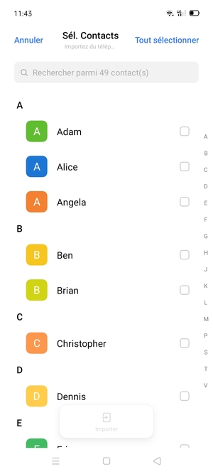 Sélectionnez Tout sélectionner