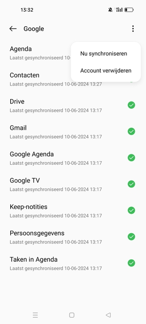 Selecteer Nu synchroniseren