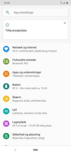 Vælg Netværk og internet