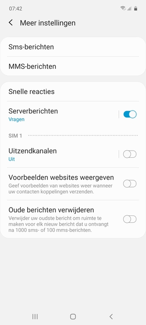 Selecteer Sms-berichten