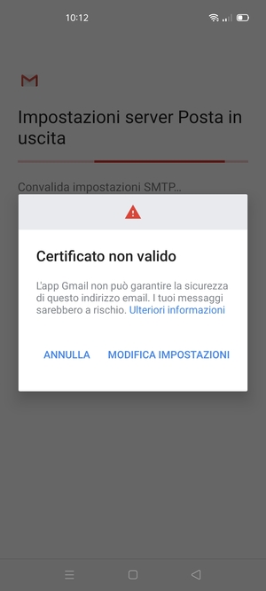 Seleziona MODIFICA IMPOSTAZIONI