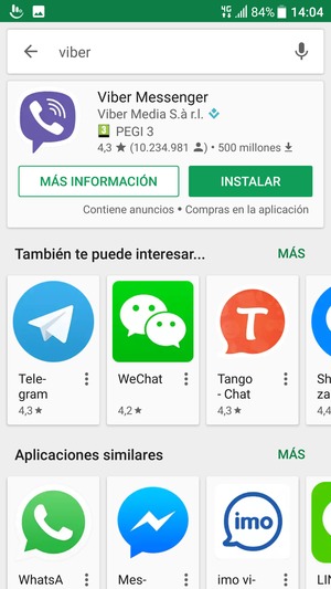Seleccione la aplicación