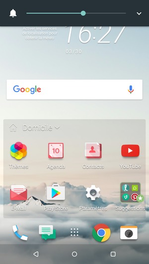 Maintenir appuyé pour baisser le volume au niveau requis