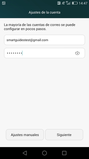 Introduzca su dirección de correo electrónico de Gmail o Hotmail y su contraseña. Seleccione Siguiente