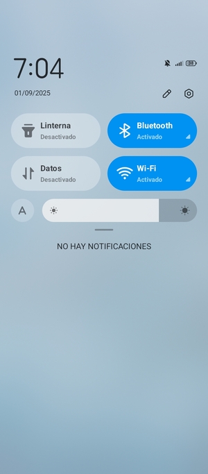 Deslice hacia abajo el menú superior de nuevo
