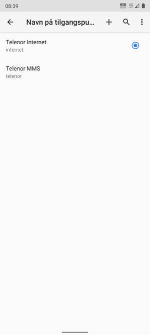 Telefonen din er konfigurert til MMS
