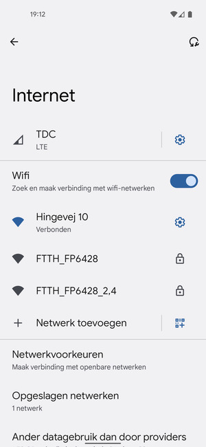 U bent nu verbonden met het WiFi-netwerk
