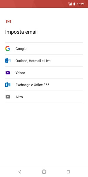 Seleziona Outlook, Hotmail e Live