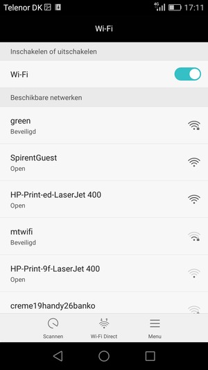 Selecteer het draadloze netwerk waarmee u verbinding wilt maken