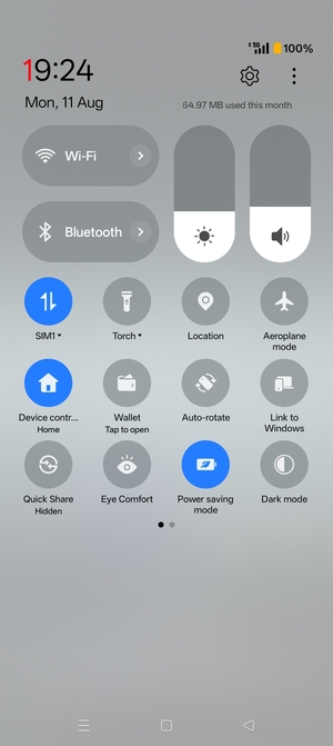 Turn Power saving mode on