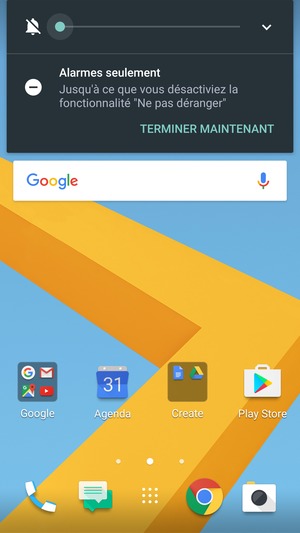 Appuyez une fois de plus pour passer en mode silencieux