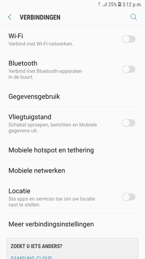 Selecteer Mobiele netwerken