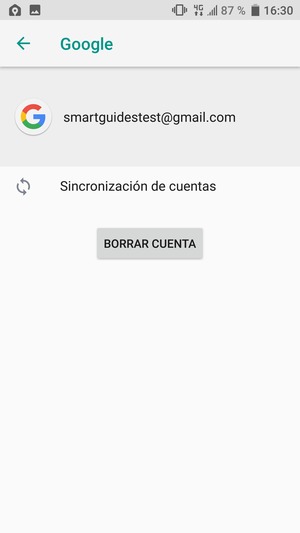 Seleccione Sincronización de cuentas