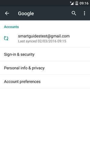 Select your account