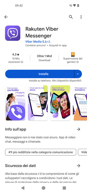 Seleziona Installa