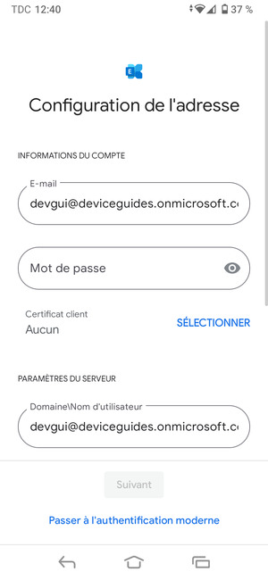 Saisissez votre mot de passe