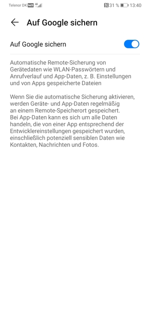 Wählen Sie die Zurück-Taste