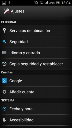 Seleccione Google