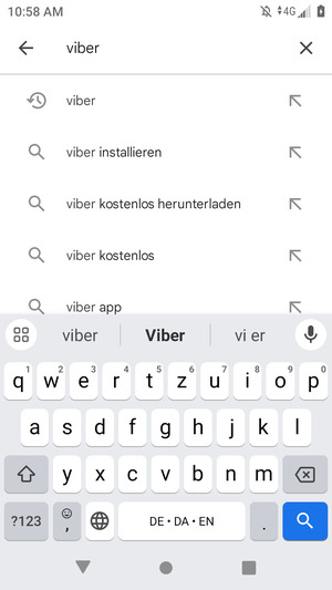 Geben Sie den Namen der App ein und wählen Sie Suchen