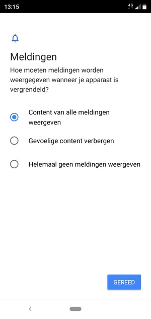 Selecteer uw voorkeursoptie en selecteer GEREED