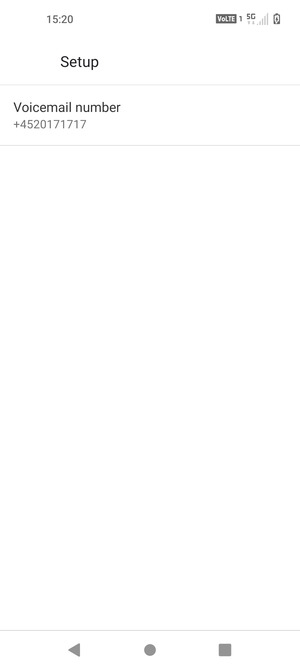 Select Voicemail number