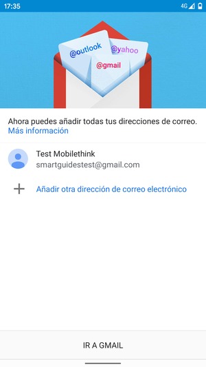 Seleccione IR A GMAIL