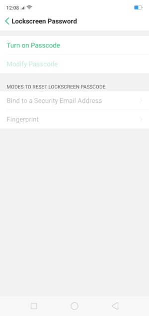Select Turn on Passcode