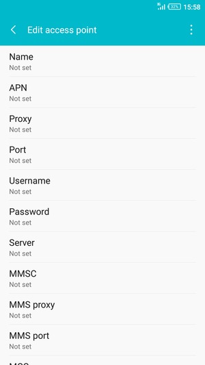 Enter MMS information
