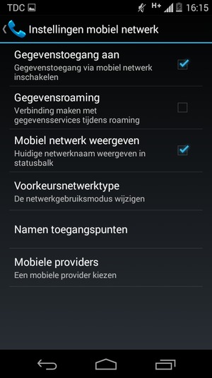 Selecteer Namen toegangspunten