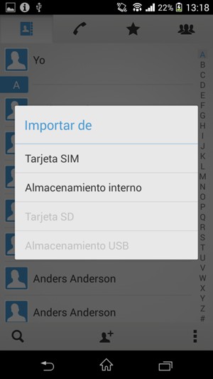Seleccione Tarjeta SIM