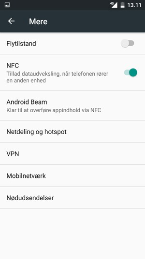 Vælg Mobilnetværk