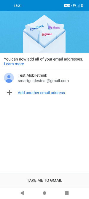 Select TAKE ME TO GMAIL