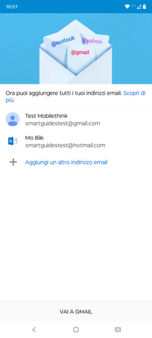 Seleziona VAI A GMAIL
