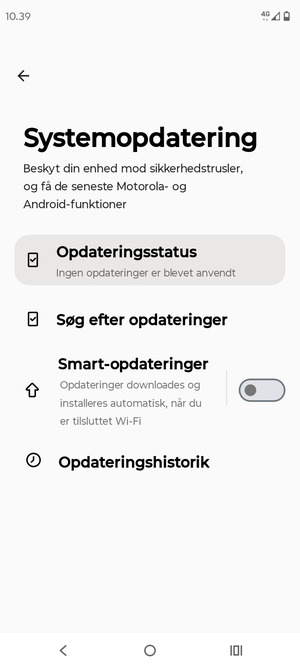 Vælg Søg efter opdateringer