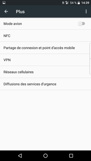 Sélectionnez Réseaux cellulaires