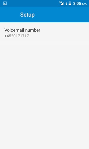Select Voicemail number