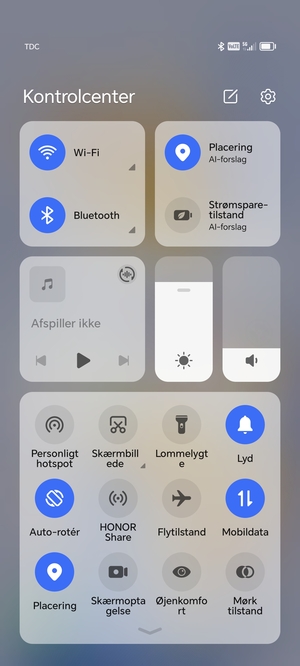 Aktiver topmenuen igen