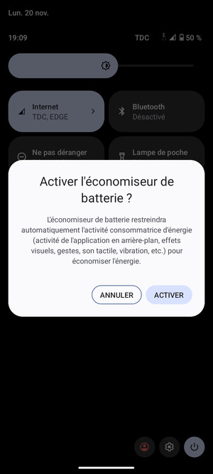 Sélectionnez ACTIVER