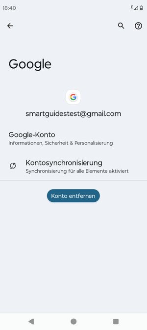 Wählen Sie Kontosynchronisierung