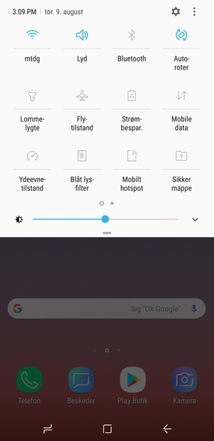 Vælg Lyd for at skifte til vibrationstilstand