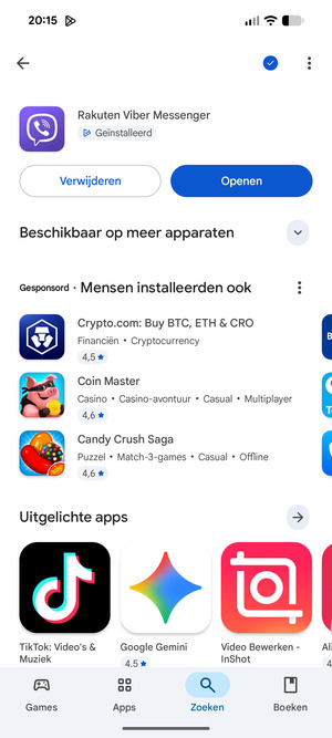 Selecteer Openen