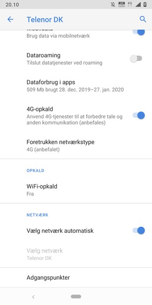 Scroll til og vælg Adgangspunkter
