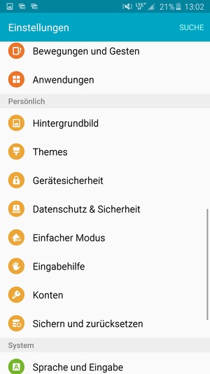 Wählen Sie Konten