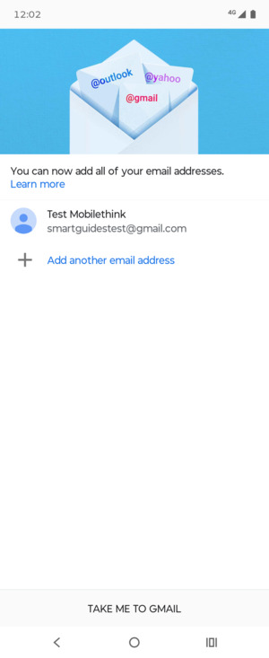 Select TAKE ME TO GMAIL