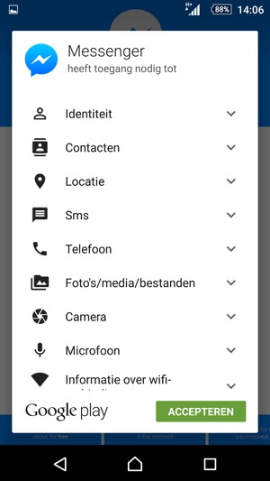 Selecteer ACCEPTEREN
