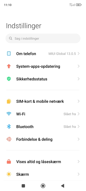 Vælg SIM-kort & mobile netværk