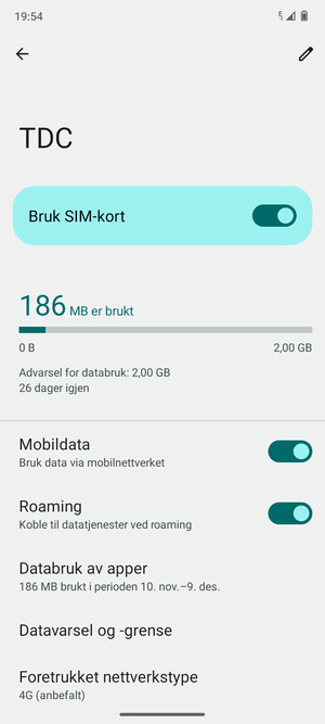 Slå Roaming på eller av